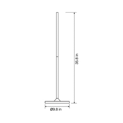 Type Range Floor Pole - line drawing.
