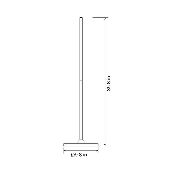 Type Range Floor Pole - line drawing.