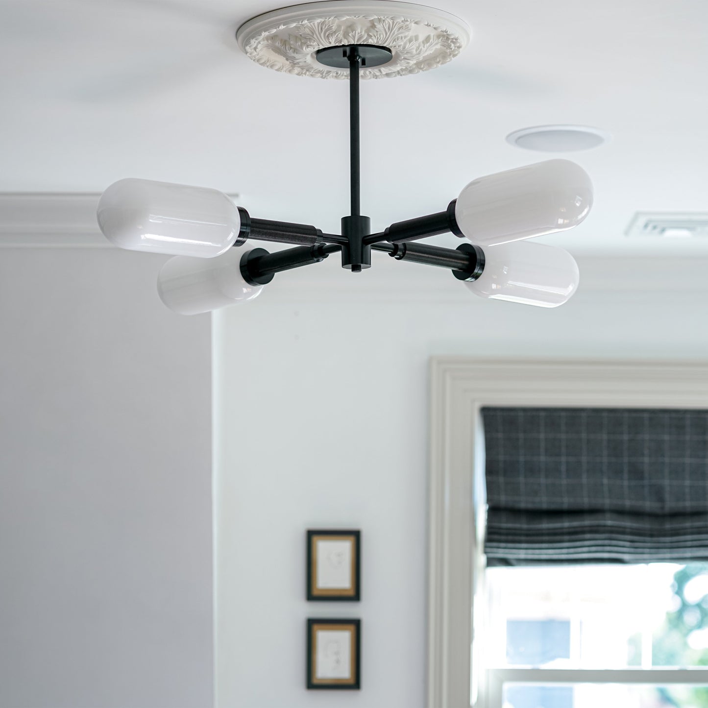 Annex Chandelier in bedroom.