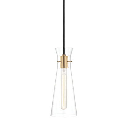 Anya Pendant Light in Aged Brass.