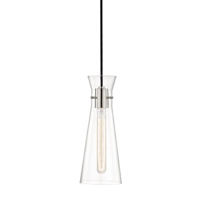 Anya Pendant Light in Polished Nickel.