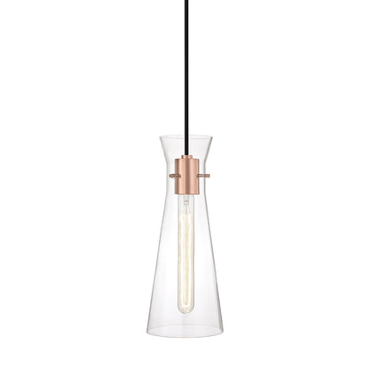 Anya Pendant Light in Polished Copper.