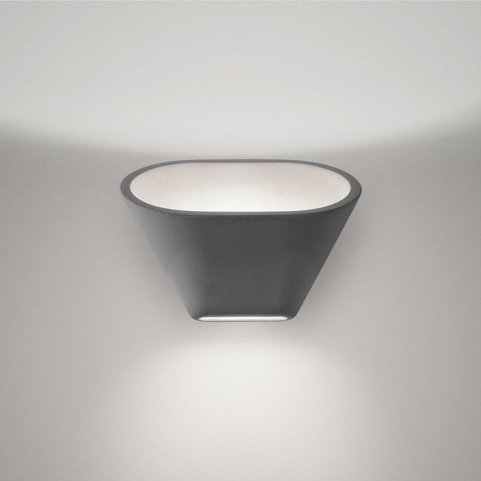 Aplomb LED Wall Light in Grey.