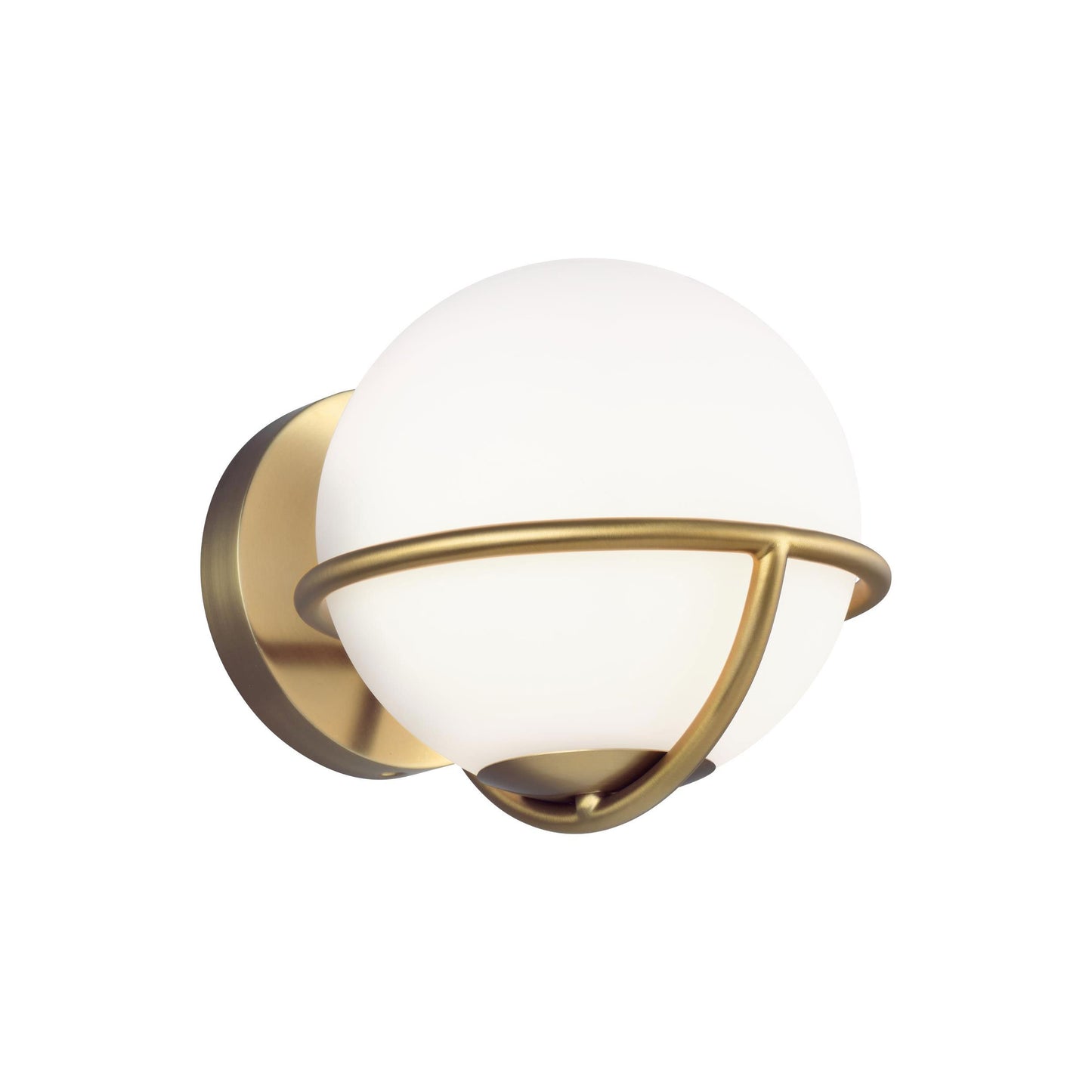 Apollo Bath Wall Light in Burnished Brass.