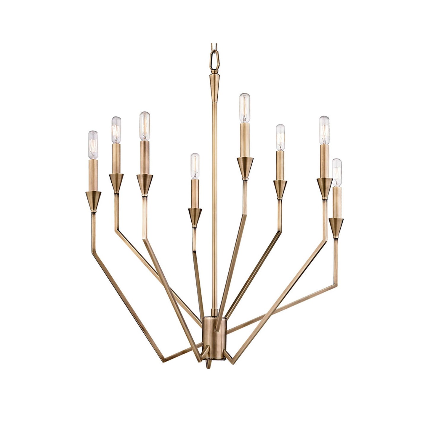 Archie Chandelier in 8-Light/Aged Brass.