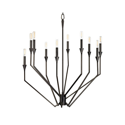 Archie Chandelier in 10-Light/Old Bronze.