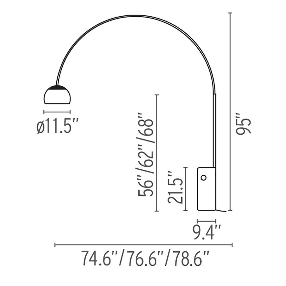 Arco Floor Lamp - line drawing.