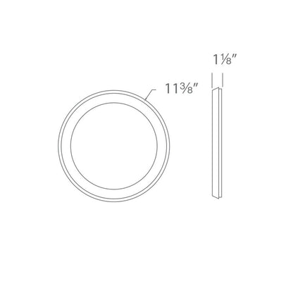 Argo LED Flush Mount Ceiling Light- line drawing.