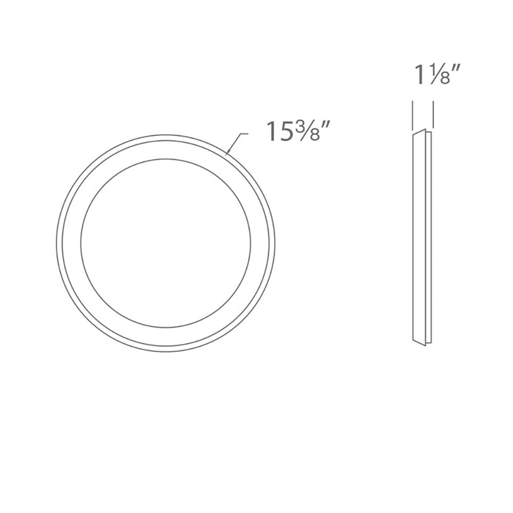 Argo LED Flush Mount Ceiling Light- line drawing.