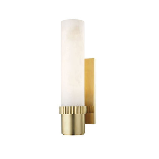 Argon LED Wall Light in Aged Brass.