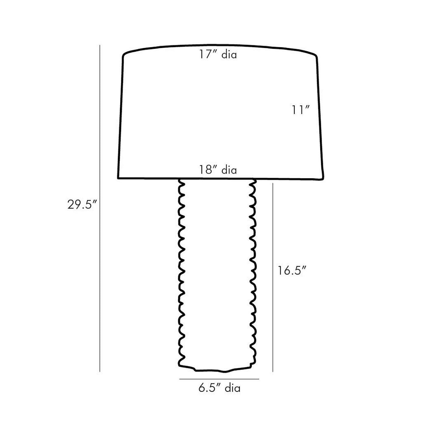 Ari Table Lamp - line drawing.