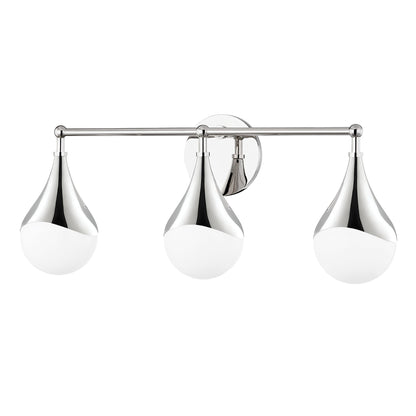 Ariana LED Bath Vanity Light in Polished Nickel (3-Light).