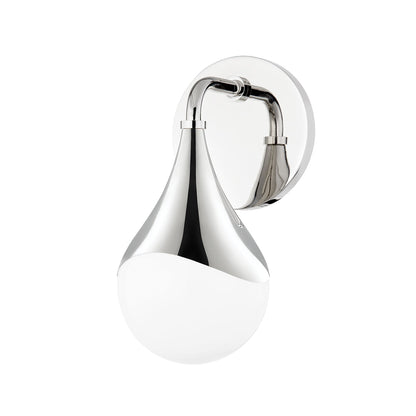 Ariana LED Bath Wall Light in Polished Nickel.