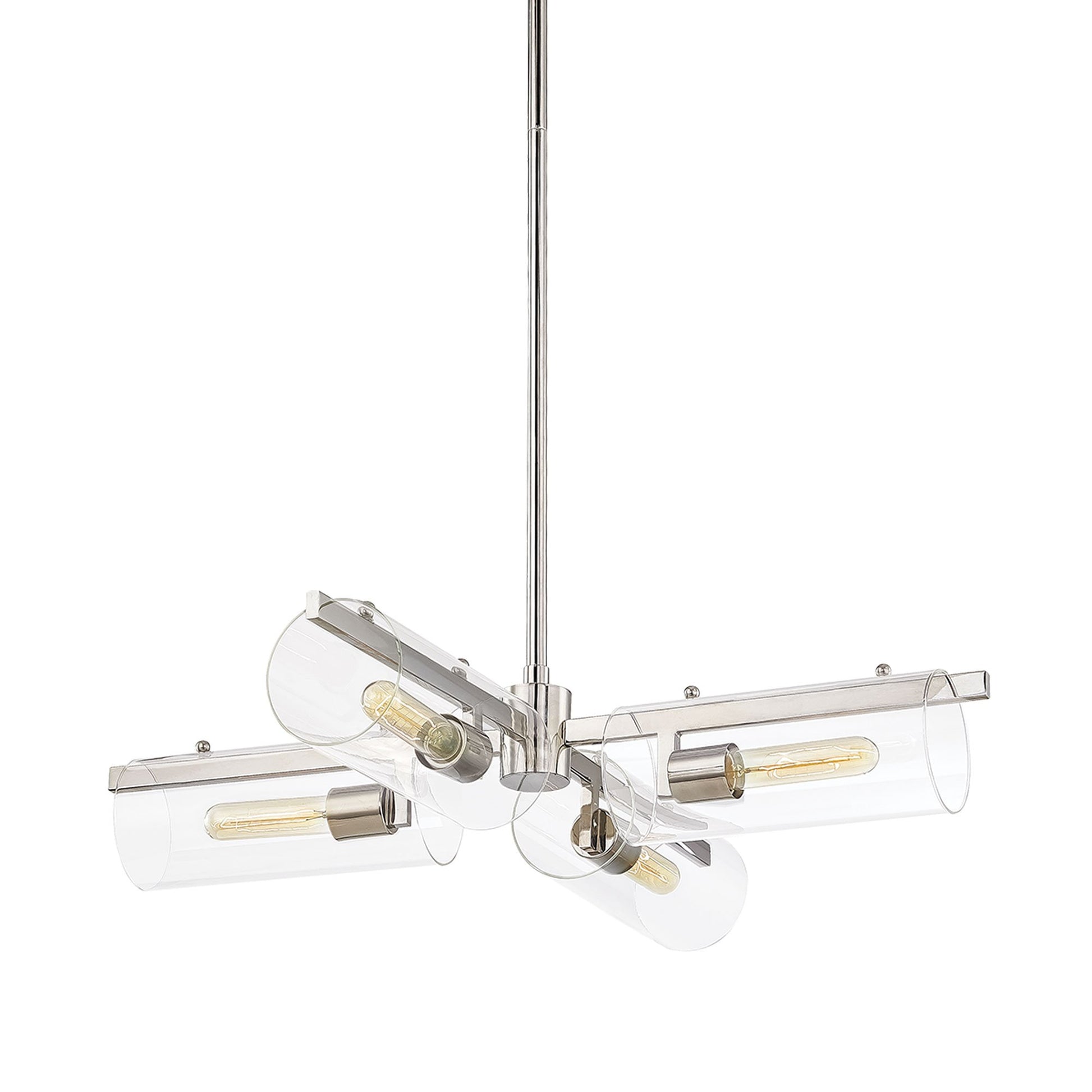 Ariel Chandelier in Polished Nickel (4-Light).