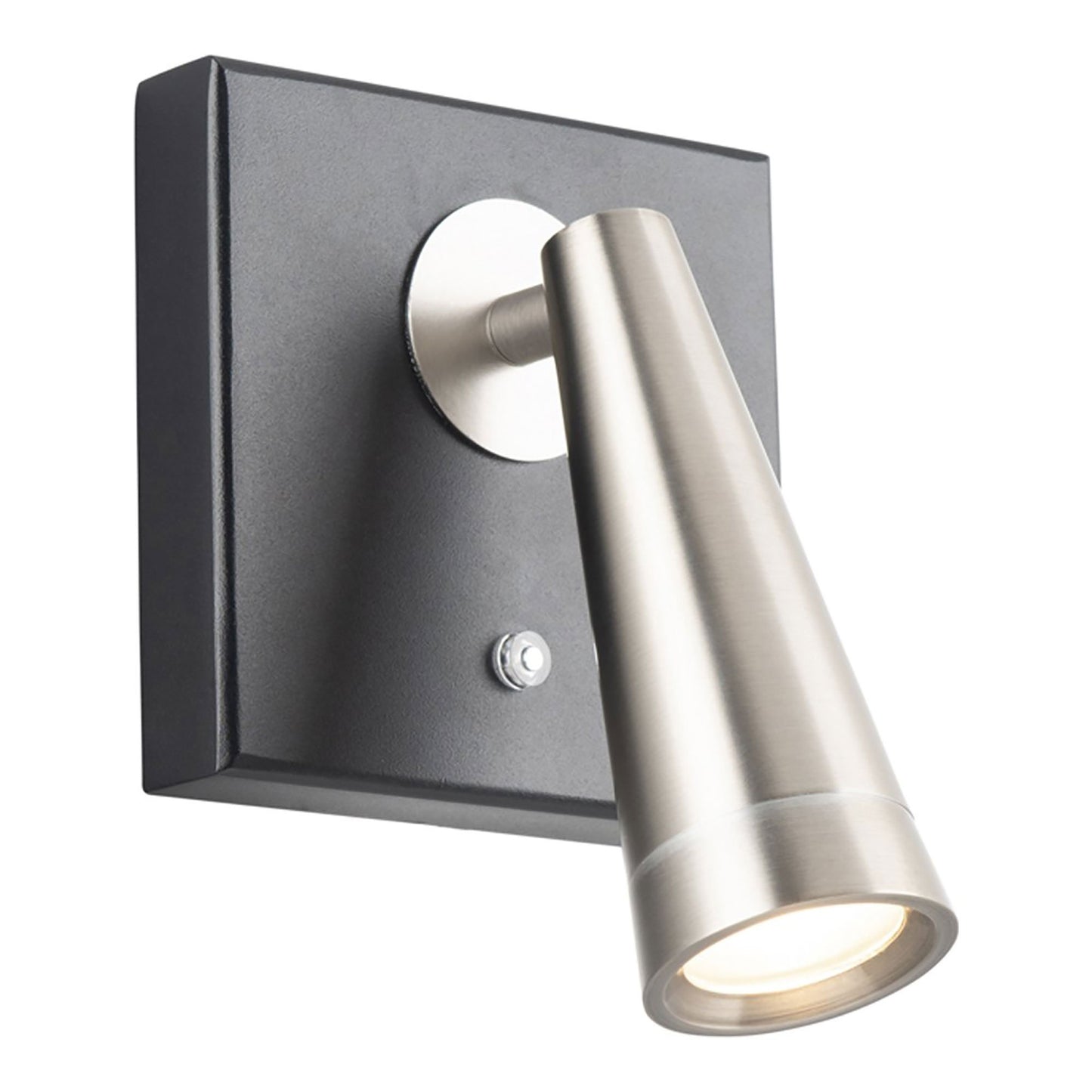 Arne LED Adjustable Wall Light in Brushed Nickel.