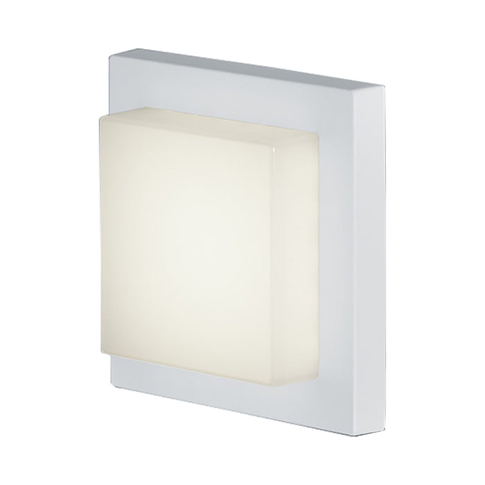 Hondo Outdoor LED Wall Light in White.