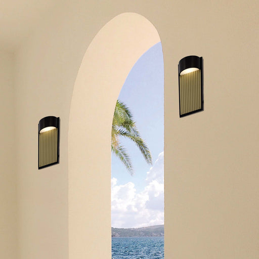 Las Cruces Outdoor LED Wall Light in Outdoor Area.