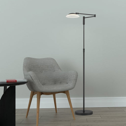 Meran Turbo LED Floor Lamp in living room.