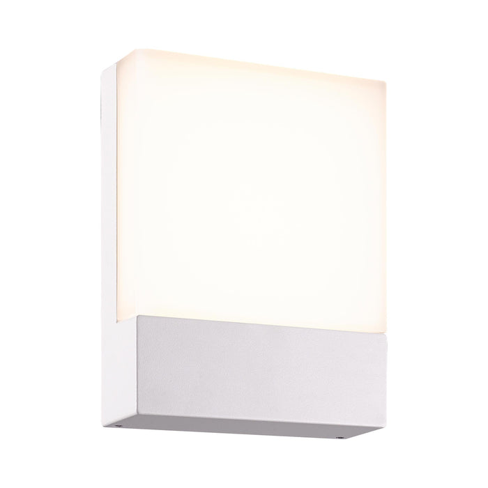 Pecos Outdoor LED Wall Light in White.