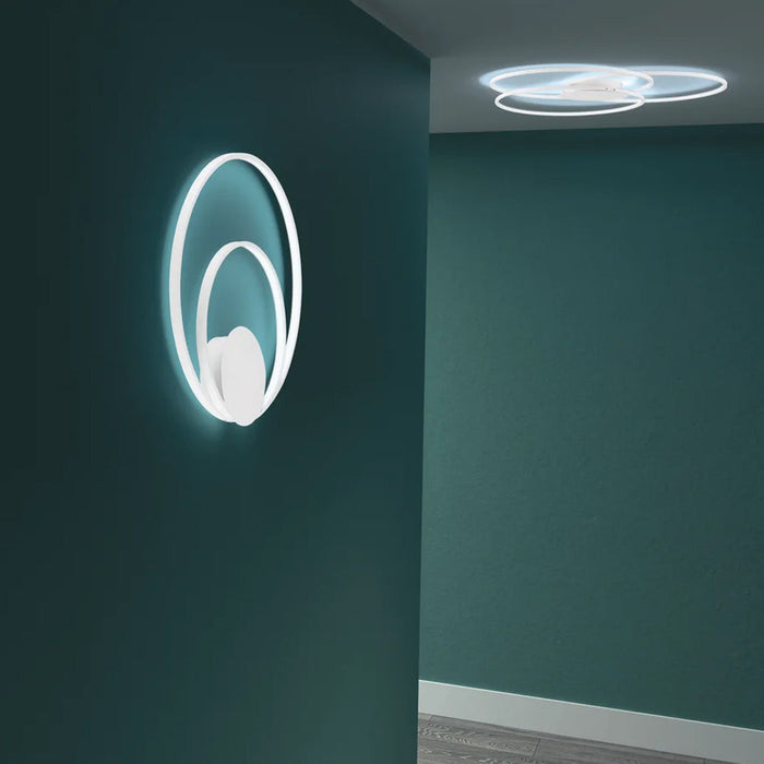 Sedona LED Semi Flush Mount Ceiling Light in living room.