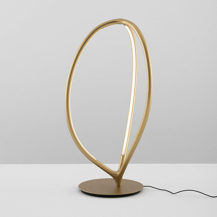 Arrival LED Table Lamp in Brass.