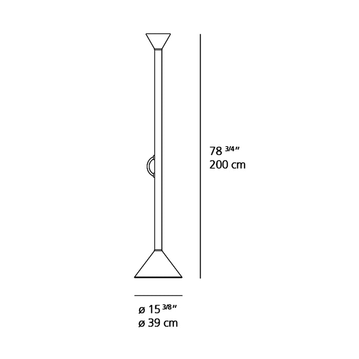 Callimaco LED Floor Lamp - line drawing.