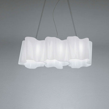 Logico Triple Linear Pendant Light in Milky White (Mini).