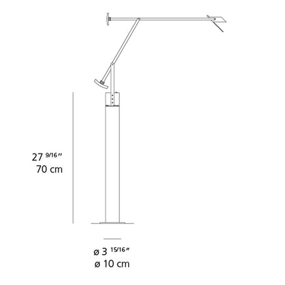 Tizio Floor Lamp - line drawing.