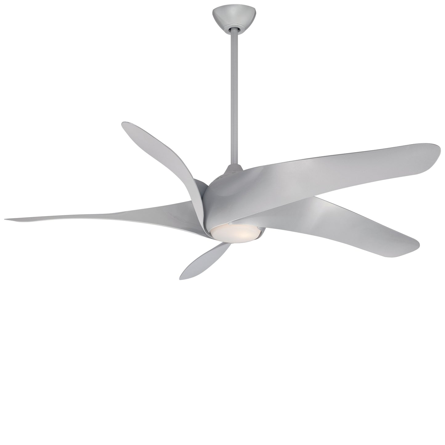 Artemis XL5 LED Ceiling Fan in Silver / Etched Opal.