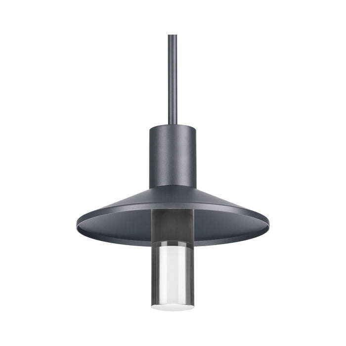 Ash Outdoor LED Pendant Light with Clear Cylinder.
