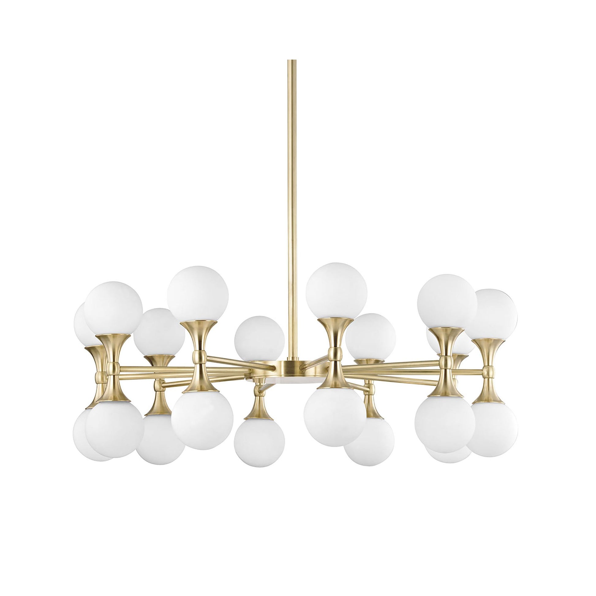 Astoria LED Chandelier in 20-Light/Aged Brass.