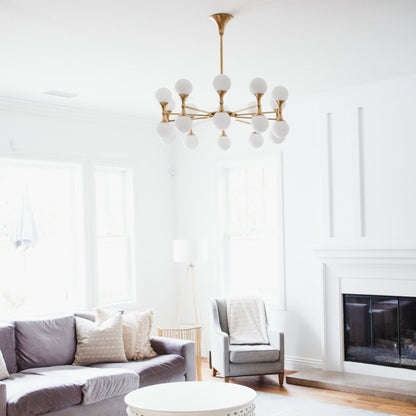 Astoria LED Chandelier in living room.