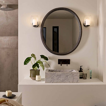 Aquina Bath Wall Light in bathroom.