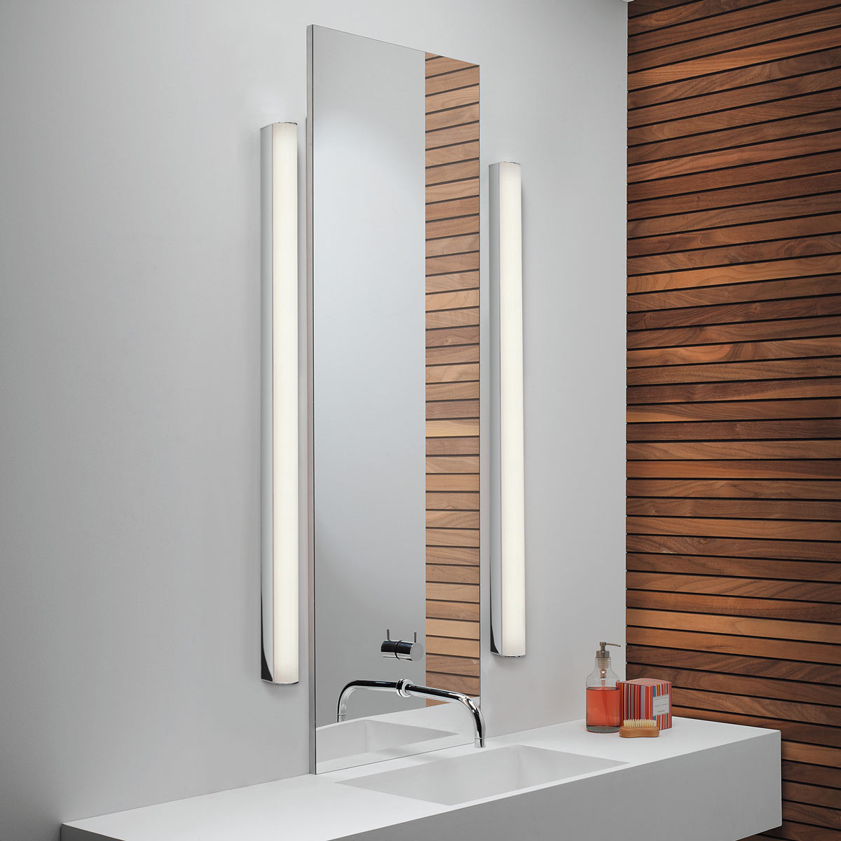 Artemis LED Vanity Wall Light in bathroom.