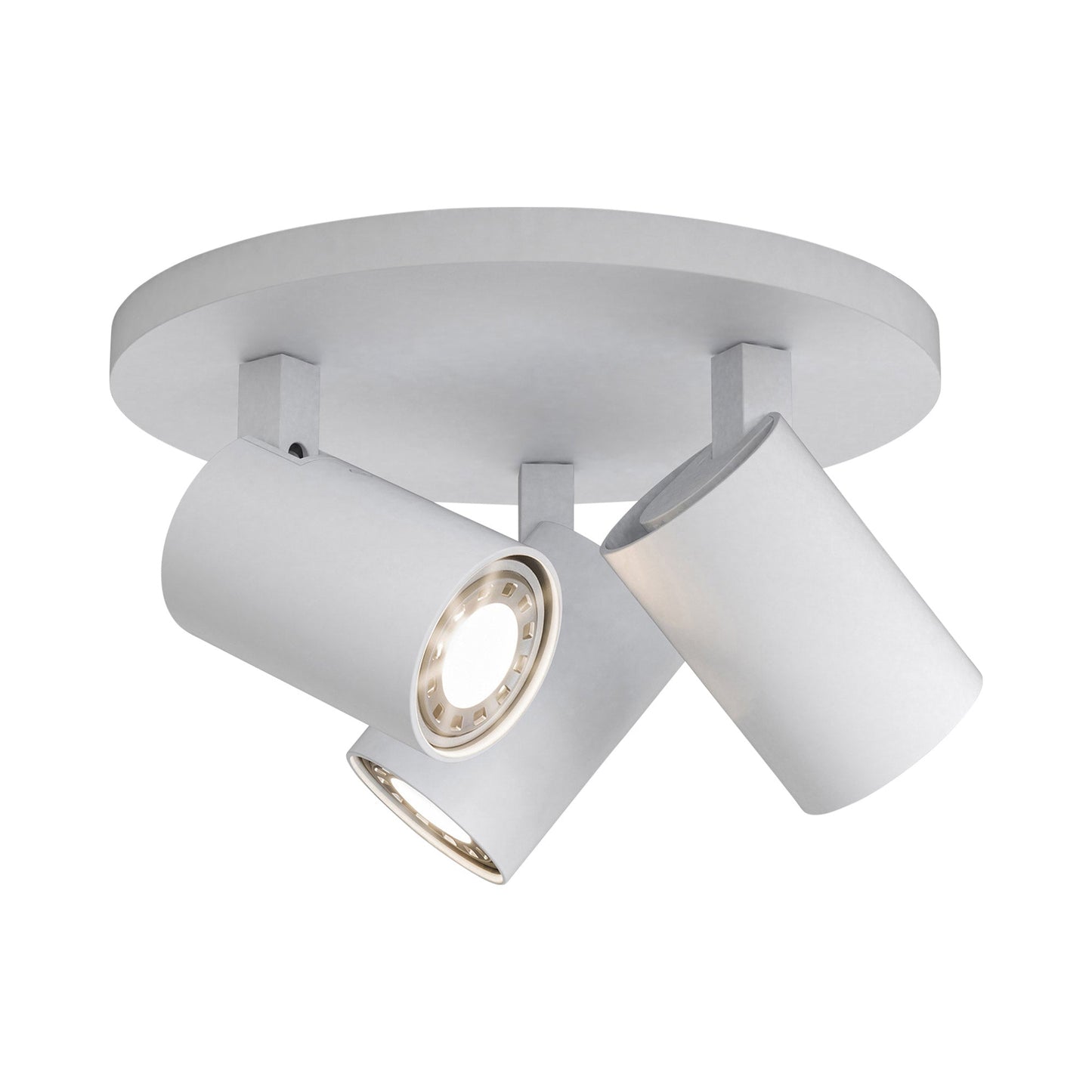 Ascoli Semi Flush Ceiling Light in Textured White.