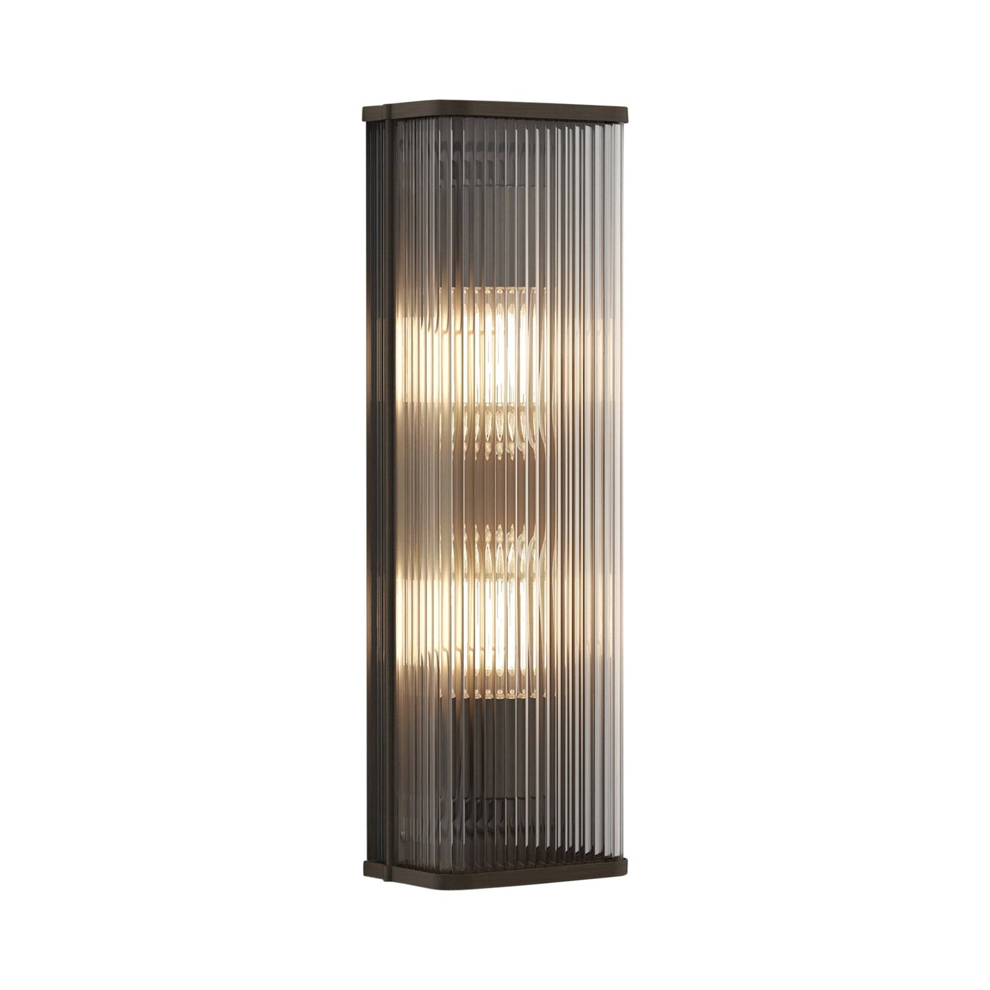 Avignon Square LED Wall Light in Bronze (2-Light).