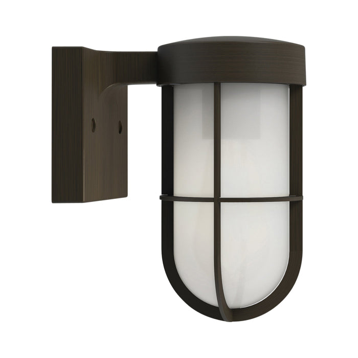 Cabin Outdoor Wall Light in Frosted Glass/Bronze.