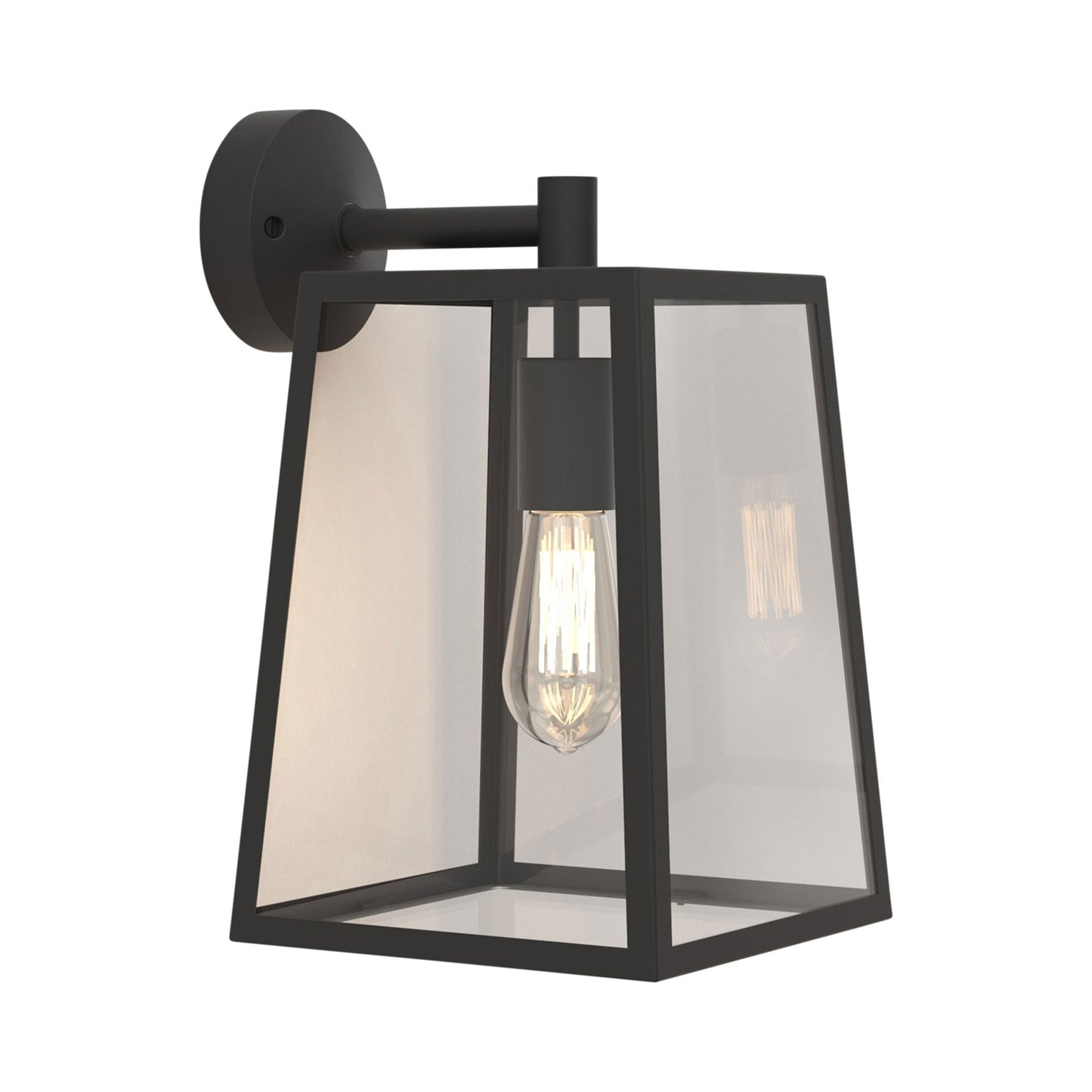 Calvi Outdoor Wall Light in Textured Black.