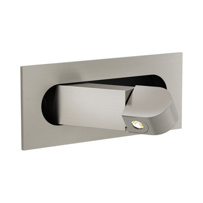 Digit LED Reading Wall Light in Matt Nickel.