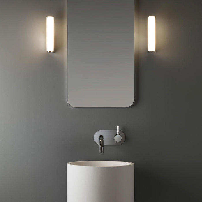 Domino LED Wall Light in bathroom.
