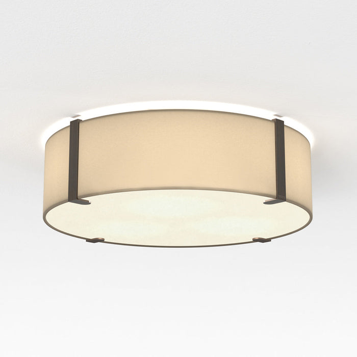 Elba Round Flush Mount Ceiling Light in Putty (Small).