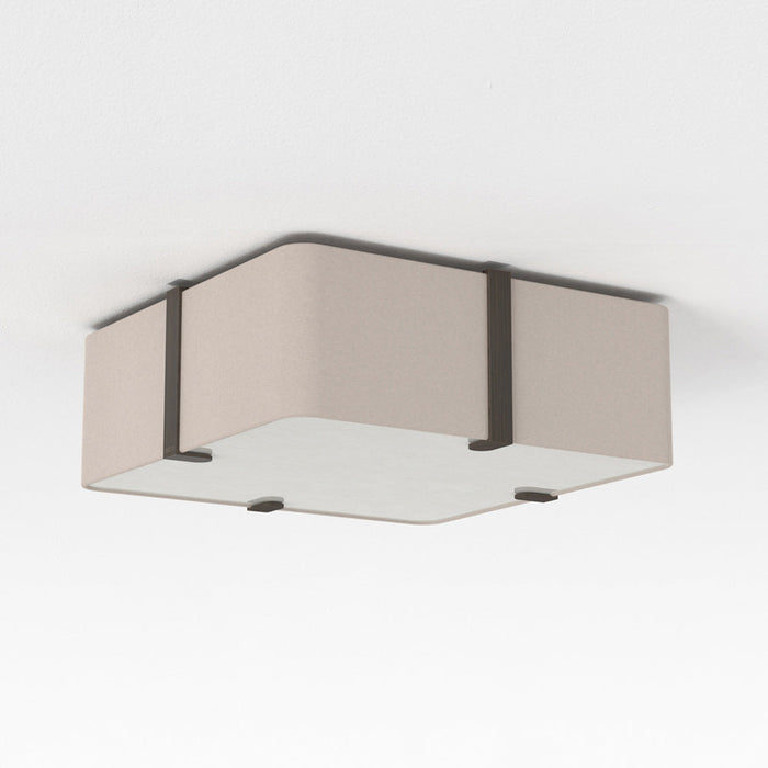 Elba Square Flush Mount Ceiling Light in Putty (Small).
