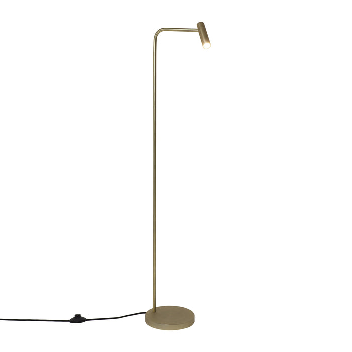 Enna LED Floor Lamp in Matt Gold.