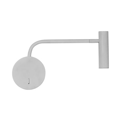 Enna LED Wall Light in Matt White.