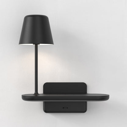 Ito LED Wall Light With Charging Shelf in Detail.