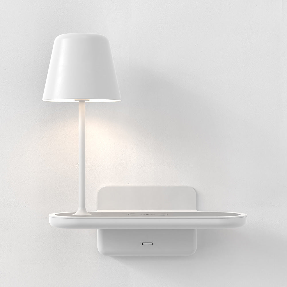 Ito LED Wall Light With Charging Shelf in Detail.