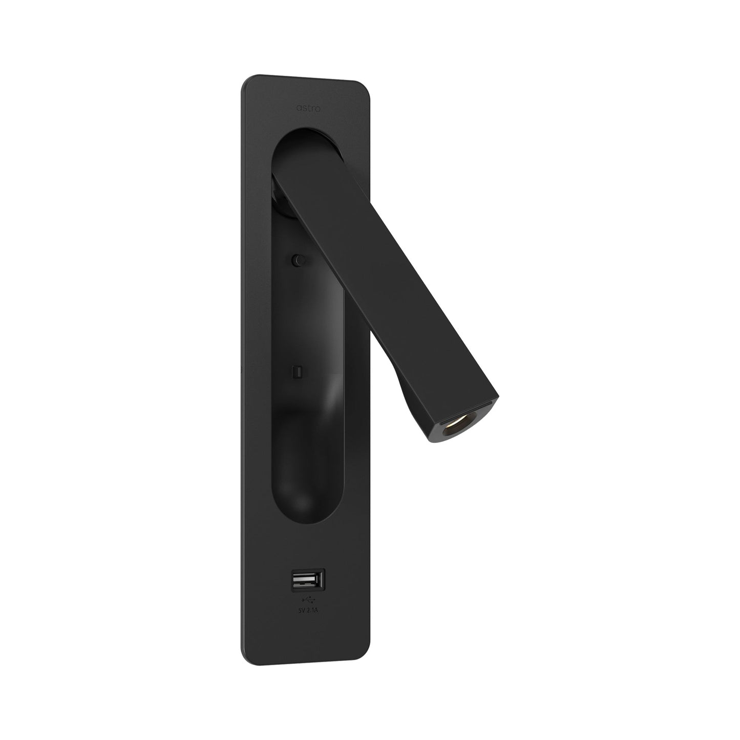 Keta LED Reading Wall Light in Matt Black.