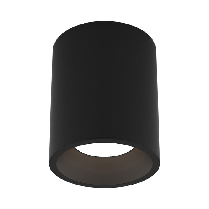 Kos Round LED Recessed Light in Textured Black.