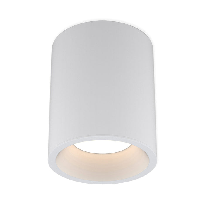 Kos Round LED Recessed Light in Textured White.