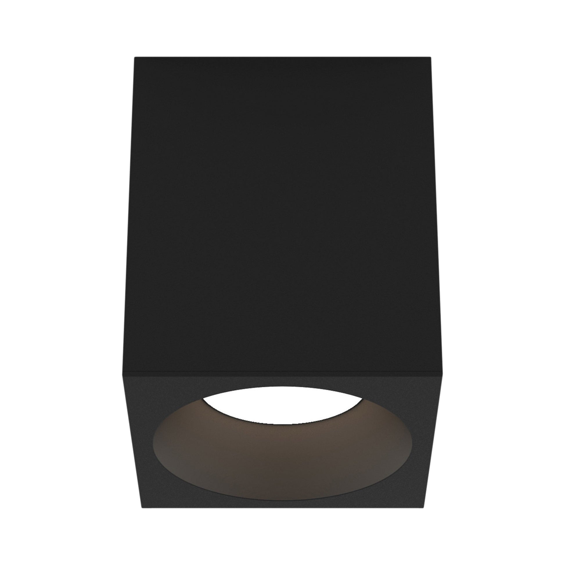 Kos Square LED Recessed Light in Textured Black.